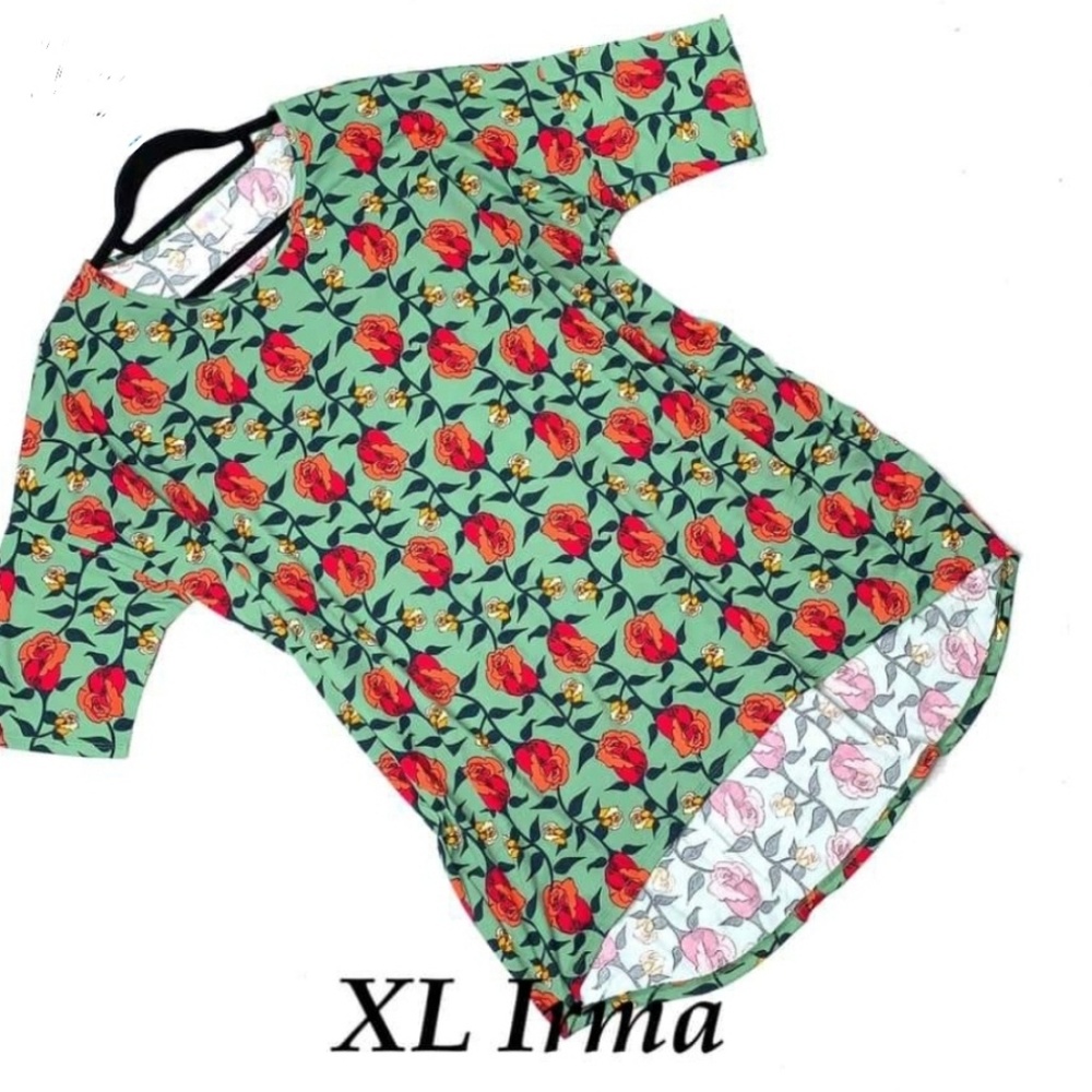 LulaRoe XL Gorgeous Rose Floral Irma NWT